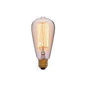 лампа ретро накаливания Vintage форма конус 60W 053-242 ST64 19F2 CLEAR/E27 диммируемая лампа ретро накаливания Vintage форма конус 60W 053-242 ST64 19F2 CLEAR/E27 диммируемая