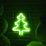 фигурка  светодиодная  неоновая «Ёлка»  Зеленый, ААх3, 25х25 см