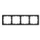 Рамка пластик 4 поста Arlight FRM-NOBE-SFPL-4-BK черная