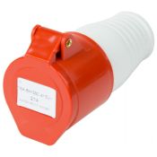 Розетка переносная с крышкой 3Р+РЕ 16А IP44