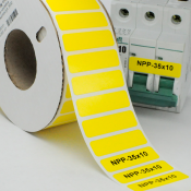 Наклейка прямоугольная NPP-35х10 Y для принтера RT200, RT230, желтый, 3000 шт. в упаковке