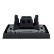 Выключатель встраиваемый одноклавишный IEK BRITE BR-V10-0-10-K53-F ВСР10-1-0-БрГ в сборе графит