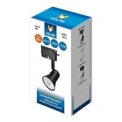 Трековый светильник однофазный под лампу GU10 UBL-Q323 BLACK на шинопровод черный UL-00009603 Volpe