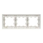 Рамка пластик 3 поста IEK BRITE BR-M32-12-K91 РУ-3-БрАБ арктический белый/белый