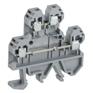Клемма винтовая КВИ-4-2L двухуровневая 4мм2 серая YZN30-004D-K03 IEK