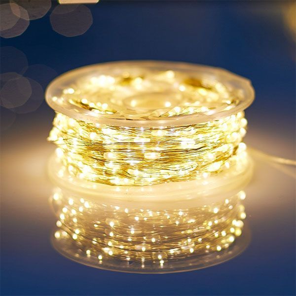 гирлянда РОСА Белый теплый 1000 Led  IP44 220V 100м с пду