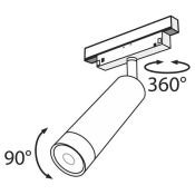 Трековый светильник 7W Белый теплый TR019-2-7W3K-B Фокус / Focus Led Gravity 3000K чёрный