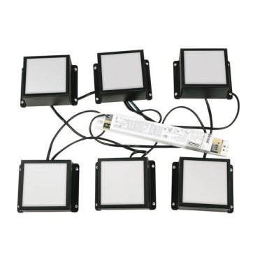 светильник  42W Белый дневной Грильято UL-00012447 ULP-1010 42W-4000К IP40 GRILYATO OPAL BLACK KIT06 квадратный встраиваемый черный (6шт)