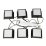 светильник  42W Белый дневной Грильято UL-00012447 ULP-1010 42W-4000К IP40 GRILYATO OPAL BLACK KIT06 квадратный встраиваемый черный (6шт)
