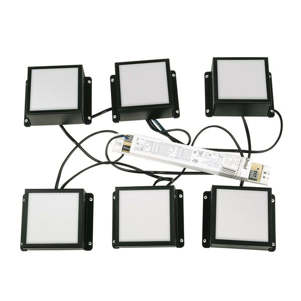 светильник  42W Белый дневной Грильято UL-00012447 ULP-1010 42W-4000К IP40 GRILYATO OPAL BLACK KIT06 квадратный встраиваемый черный (6шт)