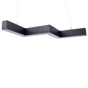светильник  28W Белый дневной UL-00013519 ULO-K19A 28W-4000K-Z30-120 BLACK 220V IP40 линейный зигзагообразный подвесной черный