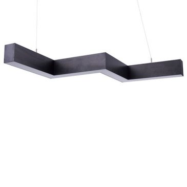 светильник  28W Белый дневной UL-00013519 ULO-K19A 28W-4000K-Z30-120 BLACK 220V IP40 линейный зигзагообразный подвесной черный