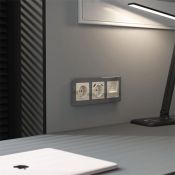 Накладка двойная для розетки Еthernet RJ-45  WERKEL W1191143 айвори акрил