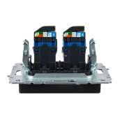 Розетка встраиваемая компьютерная двойная IEK BRITE BR-K20-2-K53 РК11-2-БрГ RJ45 кат.6 графит