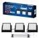 светильник  20W Белый дневной Грильято UL-00012836 ULP-1010-20W-4000K IP54 GRILYATO OPAL BLACK KIT03 квадратный черный (3шт)
