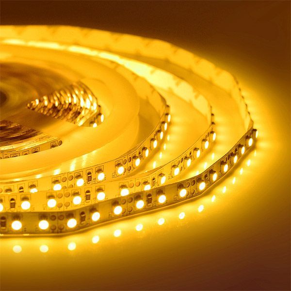 Светодиодная лента Желтый 3528 12V  4.8W/m 60Led/метр 00-33 Стандарт 8мм