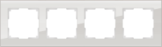 Рамка стеклянная 4 поста WERKEL Favorit WL01-Frame-04 / W0041117 дымчатый
