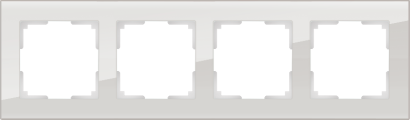 Рамка стеклянная 4 поста WERKEL Favorit WL01-Frame-04 / W0041117 дымчатый