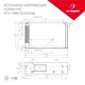 Блок питания (AC-DC) 12V 100W 015032 HTS-100M-12 кожух
