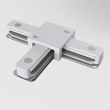 Коннектор Т-образный для однофазного шинопровода Unity TRA001CT-11W белый