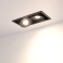 Встраиваемый светильник  18W Белый теплый 028151 CL-SIMPLE-S148x80-2x9W 220V IP20 поворотный прямоугольный черный