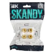 Розетка встраиваемая аудио IEK SKANDY SK-S40-K01 SK-A01W арктический белый