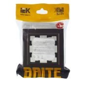 Рамка пластик 1 пост IEK BRITE BR-M12-44-K45 РУ-1-БрТБ-44 бронза IP44