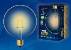 лампа ретро светодиодная Vintage форма шар 8W UL-00002358  LED-G125-8W/GOLDEN/E27 GLV21GO