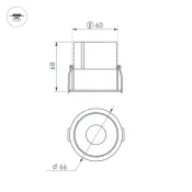 Встраиваемый светильник  15W Белый дневной 037184(1) MS-ATLAS-BUILT-R66  35deg 230V круглый белый