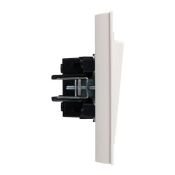 Выключатель встраиваемый одноклавишный IEK BRITE BR-V10-0-10-K36-F ВСР10-1-0-БрЖ в сборе жемчуг