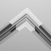 Коннектор угловой Exility TRA034CL-42.12W встраиваемый под ГКЛ 12,5мм белый