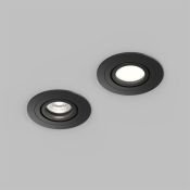 Встраиваемый светильник без лампы DENKIRS HYDRO DK2110-BK GU10 черный круглый IP44