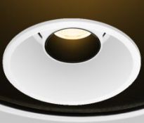 Встраиваемый светильник  10W Белый теплый EVA R 220V IP44 диммируемый круглый белый с черной вставкой Уценка!!!