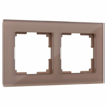 Рамка стеклянная 2 поста WERKEL Favorit W0021142 латте