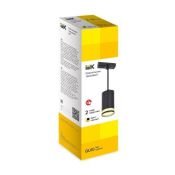 Трековый светильник однофазный IEK LIGHTING без лампы 4117 LT-UCB0-4117-GU10-1-K02 на шинопровод черный