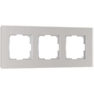 Рамка стеклянная 3 поста WERKEL Senso W0033117 дымчатый