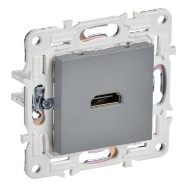 Розетка встраиваемая HDMI IEK SKANDY SK-H10-K03 SK-H01Gr серый