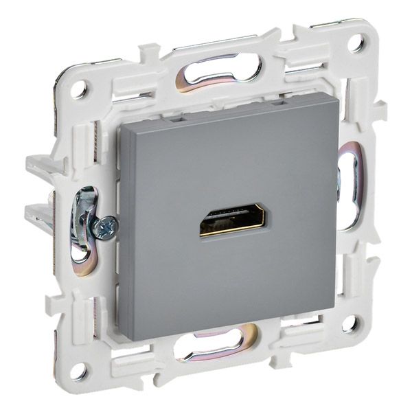 Розетка встраиваемая HDMI IEK SKANDY SK-H10-K03 SK-H01Gr серый