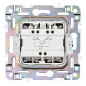 Выключатель встраиваемый двухклавишный с подсветкой IEK SKANDY SK-V20-1-10-K50 SK-V09N металл никель