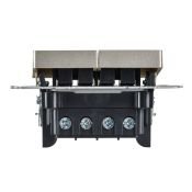 Выключатель встраиваемый двухклавишный перекрестный IEK BRITE BR-V23-0-10-K37 ВС10-2-3-БрШ шампань