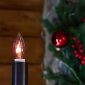 лампа декоративная накаливания свеча 3W IL-N-C35-3/RED-FLAME/E14/CL с эфф. мерцающ. пламени
