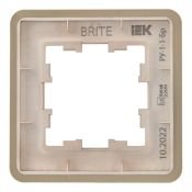 Рамка металлическая 1 пост IEK BRITE BR-M12-M-21-K37 РУ-1-1-Бр шампань RE AL