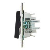 Выключатель встраиваемый двухклавишный проходной IEK SKANDY SK-V22-0-10-K02 SK-V05Bl черный