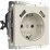 Штепсельная розетка встраиваемая WERKEL 16A 250V W1171562 с/з, шторками и USBx2 айвори матовый