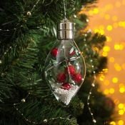 фигурка  светодиодная Ёлочный шар «Ягоды»  Белый теплый, 5led