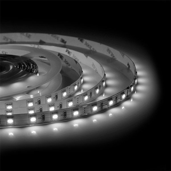 Светодиодная лента Белый дневной 5050 24V 14.4W/m 60Led/метр 00-339 Стандарт 10мм IP20 Светодиодная лента Белый дневной 5050 24V 14.4W/m 60Led/метр 00-339 Стандарт 10мм IP20