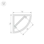 пластиковый профиль WPH-KANT-H16-2000 OPAL  023166
