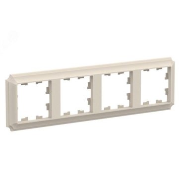 Рамка пластик 4 поста ATLASDESIGN ANTIQUE ATN100204 бежевый
