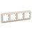 Рамка пластик 4 поста ATLASDESIGN ANTIQUE ATN100204 бежевый