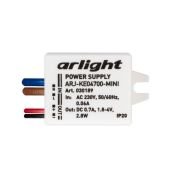 блок питания токовый (AC-DC)  700mA   2.8W 030189  ARJ-KE04700-MINI пластик